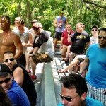 Bachelors on a swamp tour boat.